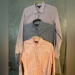 Three Banana Republic cotton long sleeved shirts, size 10